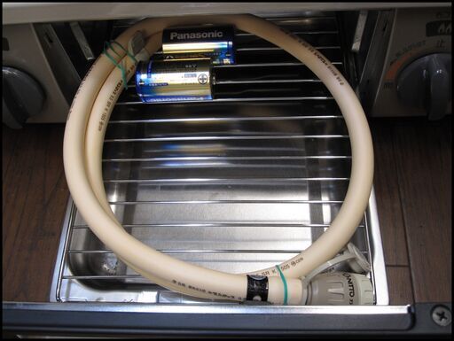 新生活！9900円 リンナイ 都市ガス ガスコンロ 水無片面焼き ホース付 2015年製