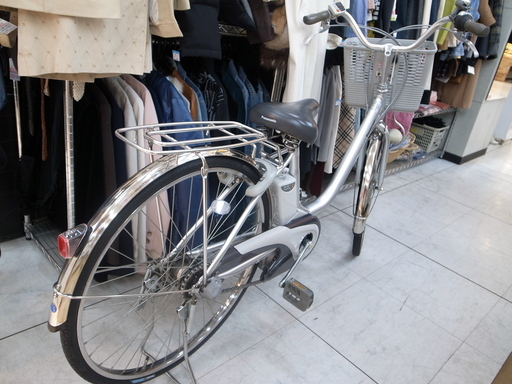 Panasonic ALFIT ViVi パナソニック アルフィットビビ シルバー 電動アシスト自転車 26インチ 変速3段  BE-ENN63S 【モノ市場 知立店 №20】