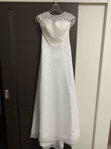 ウェディングドレス Aライン 7号 ファスナータイプ