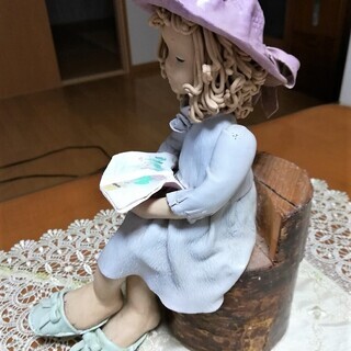 【無料】手作り人形　～本を読む少女～の画像