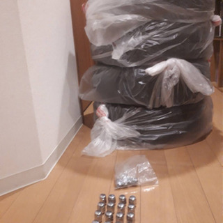 <美品> 185/60R15 スタッドレスタイヤ・アルミホイール...