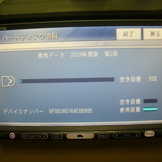 ①最新！！ パイオニア HDD楽ナビ AVIC-HRZ009 2019度版地図＋オービス