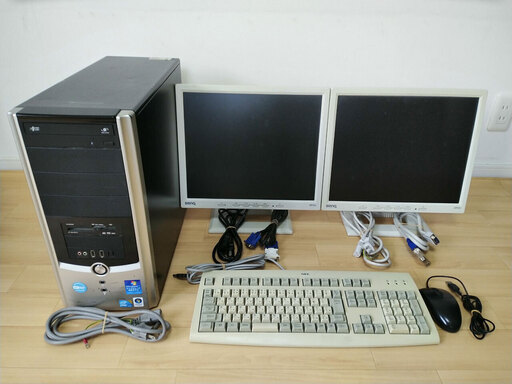 Office付パソコンセット/17インチデュアルモニター/i7/10G/Office2019Pro/Win10Pro