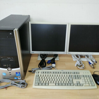 Office付パソコンセット/17インチデュアルモニター/i7/10G/Office2019Pro/Win10Proの画像