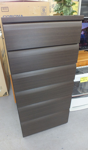 ニトリ ハイチェスト タンス 6段 ダークブラウン