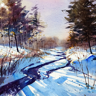 透明水彩風景を描きませんか