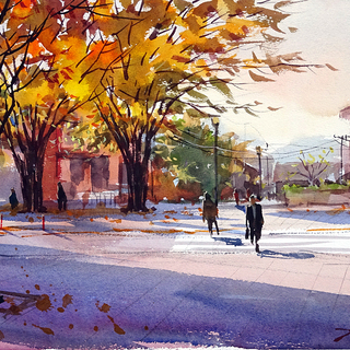 透明水彩風景を描きませんか (nara) 成瀬の絵画の生徒募集・教室