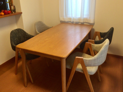 お取引中】天然木ダイニングセット セール中 ナチュラルウッド
