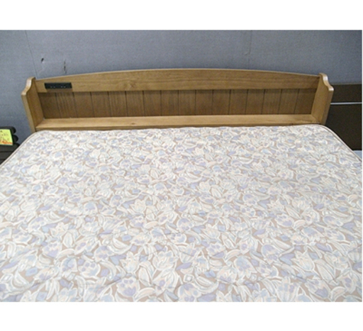 札幌【セミダブルベッド マットレスはFranceBed】宮付き 高さ調節可能 ふつう～かため やさしいブラウンカラー 茶色系 フランス