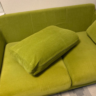 【値下げ&急募】無印良品2人掛けソファ【美品】の画像