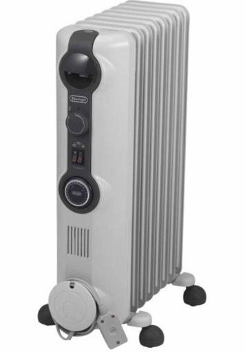 【超美品】デロンギ(DeLonghi) オイルヒーター サーマルカットフィン8枚 [8~10畳用] ホワイト HJ0812