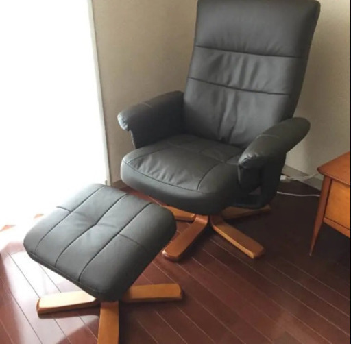 リクライニングチェア 本革 茶色