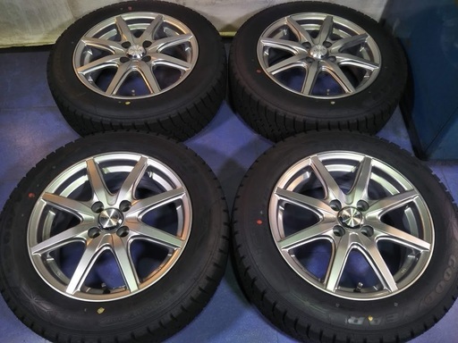 冬15インチ~95％富山【2018年】アクア ヴィッツ ポルテ カローラ フィールダー アクシオ フィット スイフト 175/65Ｒ15 日本製 グッドイヤー 中古4本