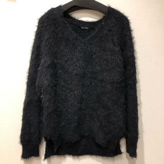 ワンウェイ フェザーニット 黒