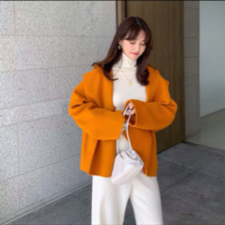 洋服工場直販新品コートオレンジ