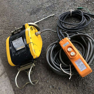 点検整備済 動画付 吊荷重 60Kg ロープ長15m リョービ 電動 小型ウインチ　WI-61A 現物確認歓迎 初期不良対応します 点検整備済 動画付 吊荷重 60Kg ロープ長15m リョービ 電動 小型