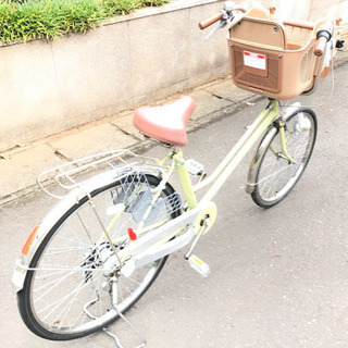【市内無料配達致します♫】26インチ　ファミリー自転車　3段切替、鍵付きの画像