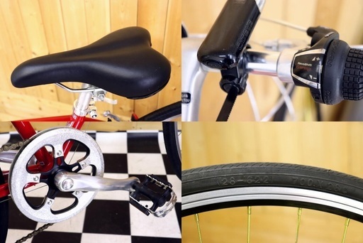 販売終了　　  a.n.design works SPORTIVO エーエヌデザインワークス スポルティーボ レッド 6速 クロスバイク