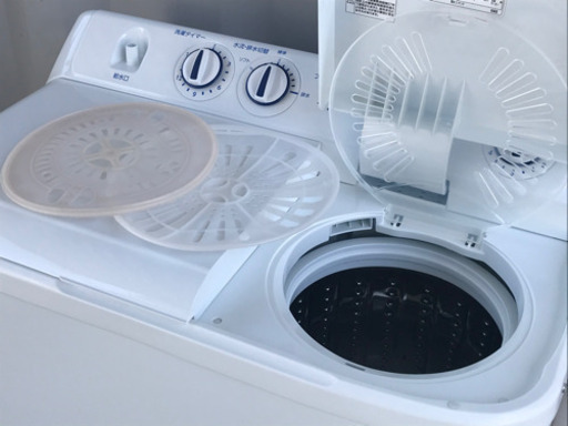 美品！ハイアール  二層式洗濯機◇5.5kg◇2017年製◇ステンレス層◇JW-W55E◇JW-0052
