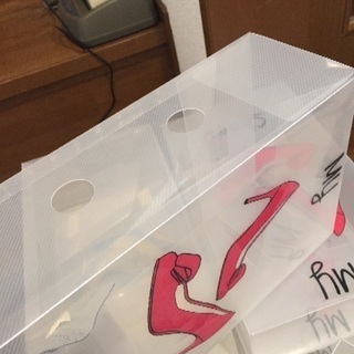 シューズボックス 10個 クリアボックスの画像