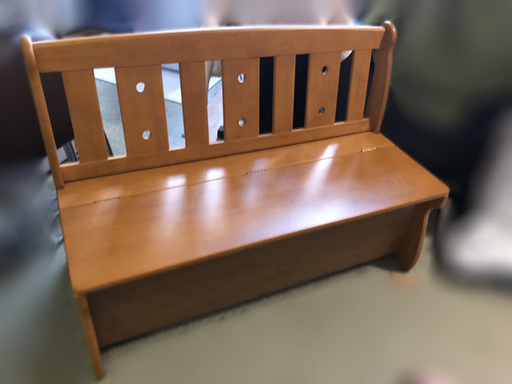 【自社配送は札幌市内限定】ニトリ 3P木製ベンチ ルミナー2 収納付き 中古美品
