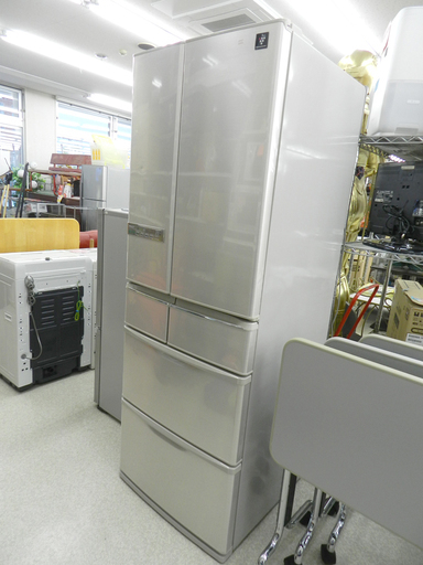 大型 冷蔵庫 6ドア 465L 2012年製 シャープ 400Lクラス プラズマクラスター SJ-XF47W-N フレンチドア ☆ PayPay(ペイペイ)決済可能 ☆ 札幌市 北区 屯田