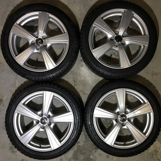 17インチスタッドレスタイヤホイールセット　バリ溝　美品 出張取付OK ほぼ新品 バリ溝スタッドレスアルミセット 215/45-17インチ