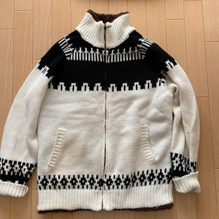 ニットセーター　裏ボア　ジャケット