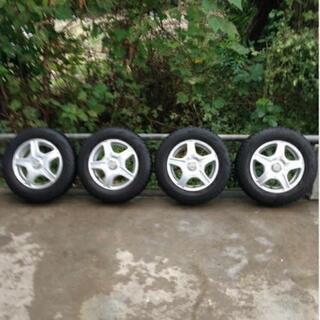 スタッドレスタイヤ・社外13インチアルミホイール【軽カー・コンパクトカー等に】プロフ参照をお願いします。の画像