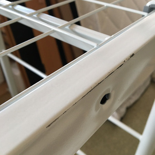 【自社配送は札幌市内限定】パイプロフトベッド シングルベッド ホワイト 約100×204×140cmの画像