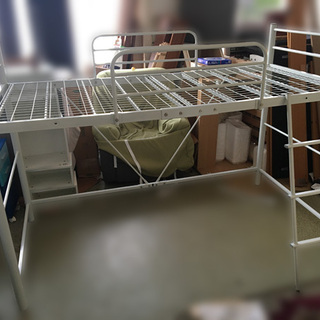 【自社配送は札幌市内限定】パイプロフトベッド シングルベッド ホ...