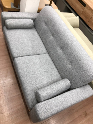 ２人掛けソファ グレー【展示品★美品】