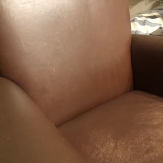 一人掛けヴィンテージソファ　ブラウンの画像