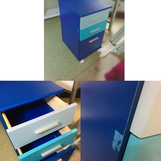 -----取引中-----【自社配送は札幌市内限定】パイプロフトベッド シングルベッド デスク・カラーボックス・袖机付きの画像