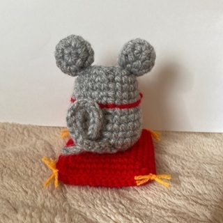 ハンドメイド　来年の干支　ねずみの画像