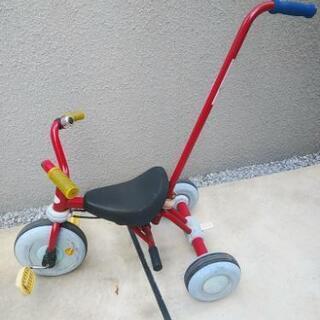 手押し棒つき三輪車
