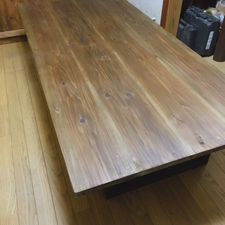 大特価 W180×84サイズ 無垢材ヴィンテージ調ダイニングローテーブル 近