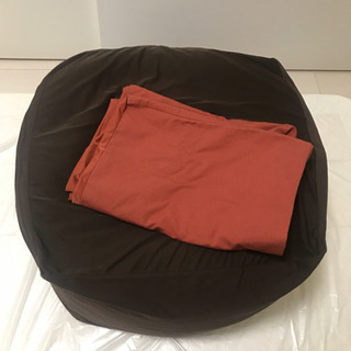 無印良品　体にフィットするソファ　ミニ　ダークブラウン　中古の画像