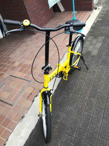 20インチ　折り畳み自転車　美品　黄色