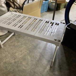 押し入れ 収納棚 フリーラック 伸縮式 幅75～92×奥行37×高さ35～42㎝ キッチン収納にも！ クローゼット収納 中古 Eの画像