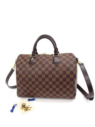 美品 2019年製 ルイヴィトン ダミエ スピーディ バンドリエール 30