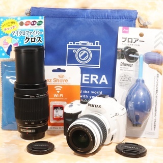 ☆極上美品＆スマホ転送☆ペンタックス k-x 超望遠300mm ダブルズーム