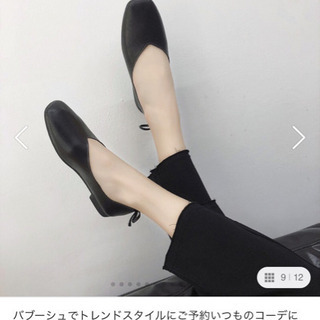 未使用試着のみ  黒ペタンコバックリボン