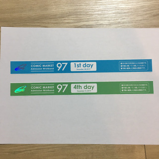 コミケ97 リストバンド　参加証　の画像