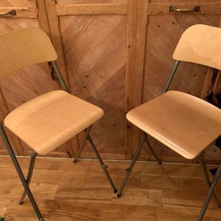 折りたたみ可能　無印良品　ハイチェアー　2脚