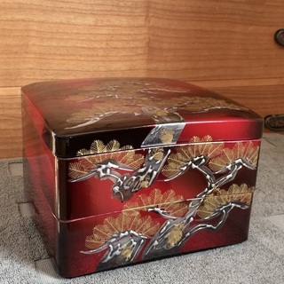 【未使用】漆塗り二段重箱の画像