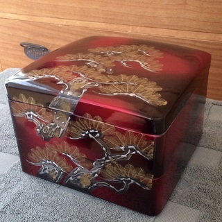【未使用】漆塗り二段重箱の画像