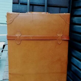 新品同様未使用品レザートランクキャリーケース　年末年始旅行へ行か...
