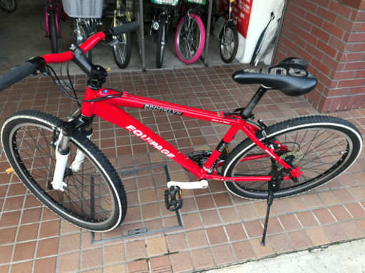 26×1.95　マウンテンバイク　アルミフレーム　3×7段変速　レッド　美品