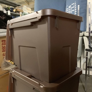 まとめて3個セット！収納ボックス 前開き KABAKO カバコ スリムM 32×42×31cm ブラウン 押し入れ収納 中古 Eの画像